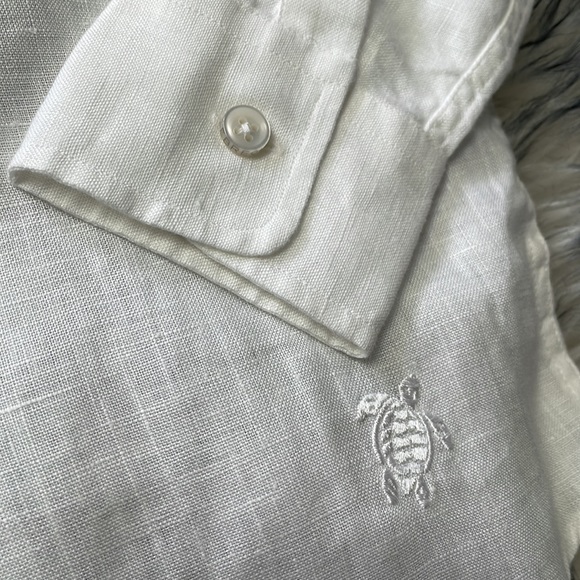 Vilebrequin Boys Jessy Linen Shirt  - White Size 8 NWT - Picture 5 of 9